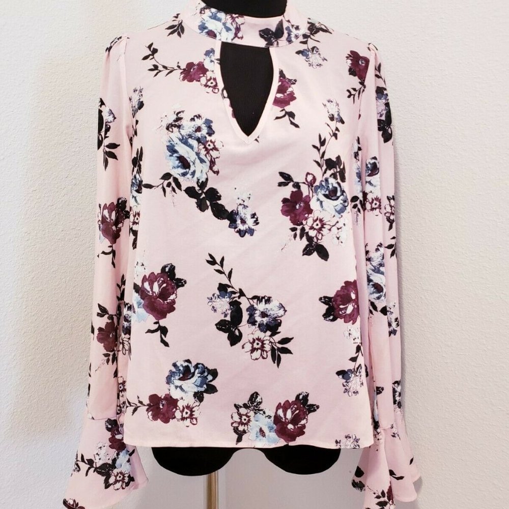 Living Doll Floral Boho Ruffel Sleeved Top Blouse